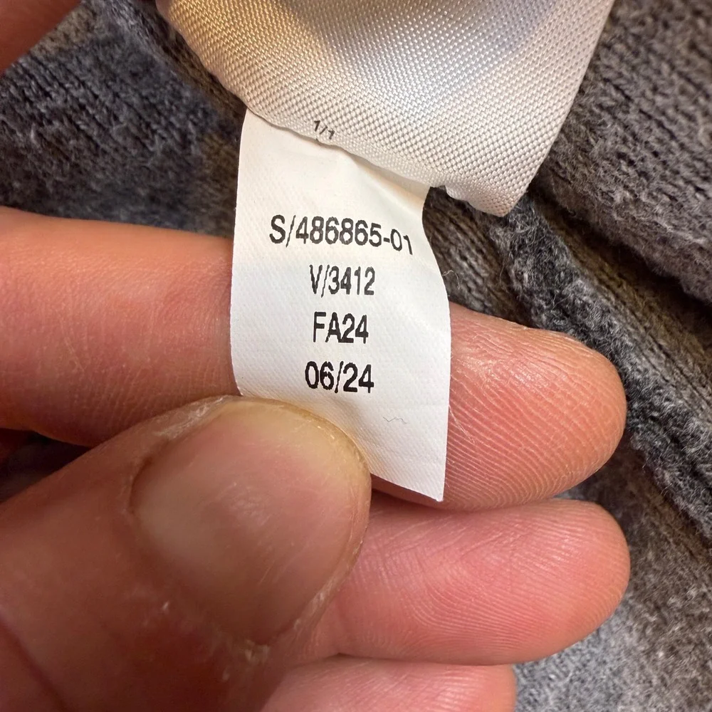 Preppy Banana Republic Mens Gray Full Zip Bomber Sweater Jacket Large 486865-01